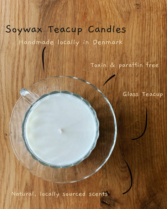 Glass Soywax Teacup Candles