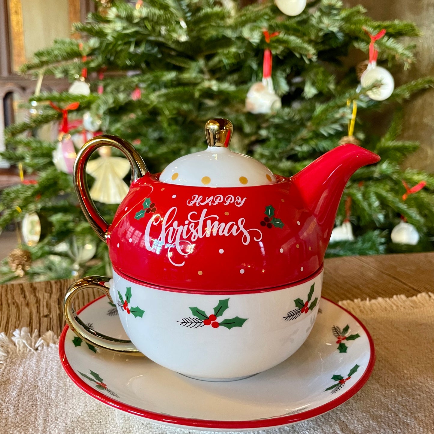 Christmas Cup & Saucer Gift Set